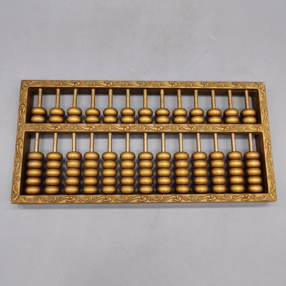 铜算盘纯铜大号如意算盘摆件风水招财黄铜算盘古董摆件仿古工艺品