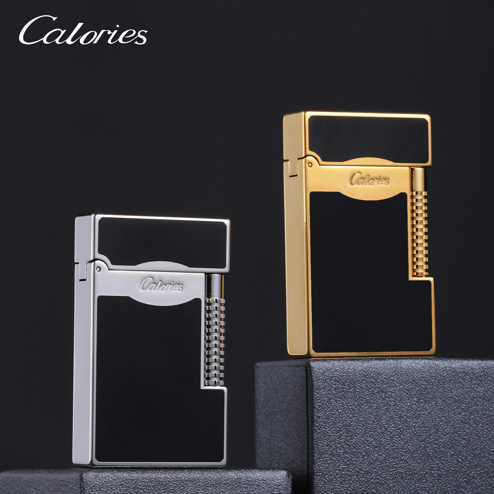 卡路充气打火机黄铜朗声钢音清脆侧滑双火焰砂轮式高档礼物-阿里巴巴