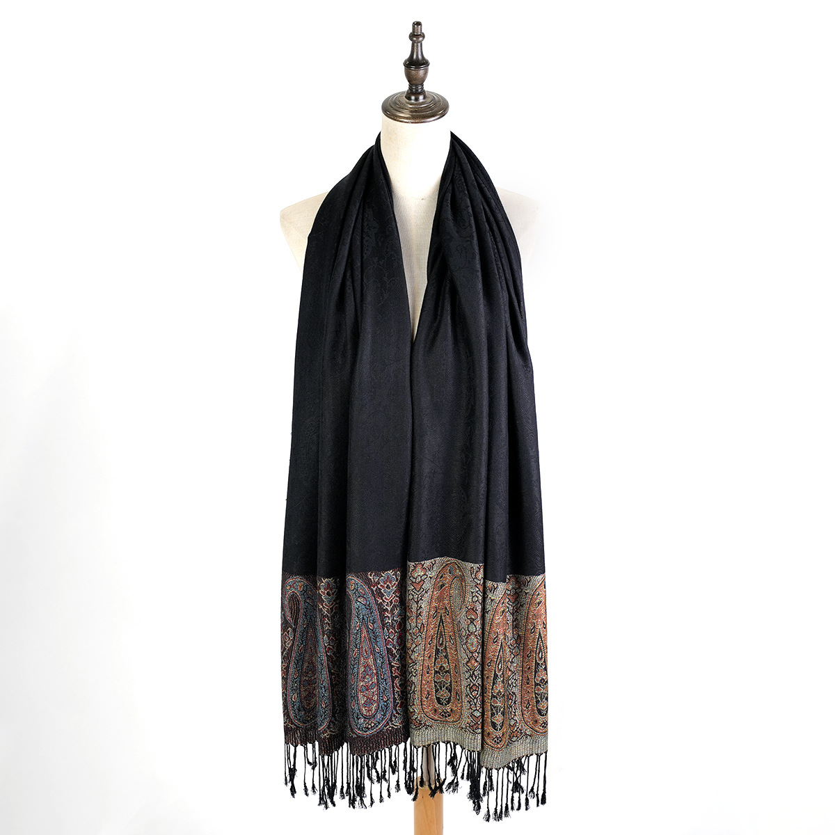 Office Air-Conditioned Room Must-Have Fashion All-Match Jacquard Tassel Scarf Long Scarf Wholesale Factory Direct Sales