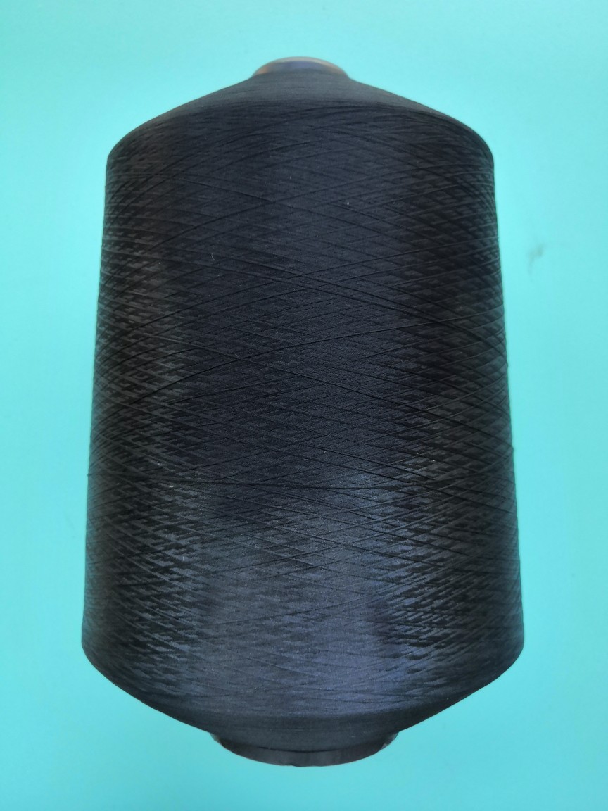 有色涤纶高弹网络丝75d/2 再生涤纶高弹丝75/2飞织鞋面用