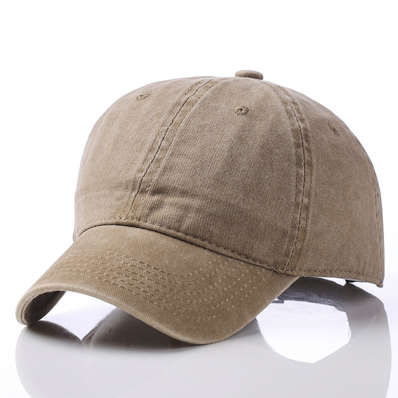New Korean Washed-out Baseball Cap Women's Distressed Solid Color Peaked Cap Men's Retro Outdoor Soft Top Cowboy Hat Wholesale