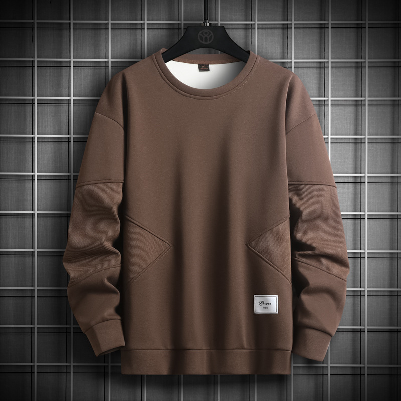 round Neck Sweater Men's 2023 Autumn New Casual Long Sleeve T-shirt Korean Style Trend Multicolor Versatile Loose Top