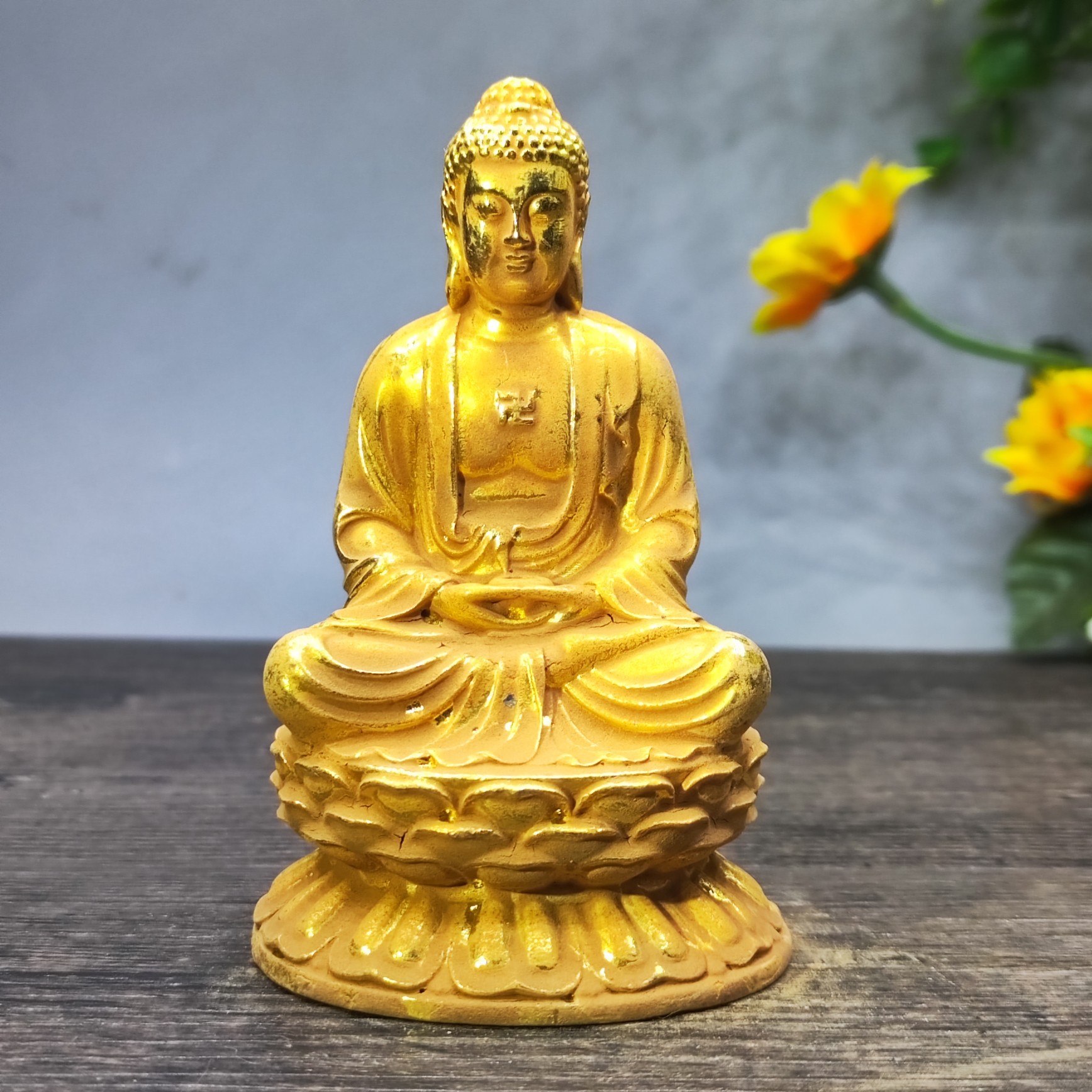 仿古鎏金释迦摩尼如来佛像阿弥陀佛药师佛三宝佛-阿里巴巴