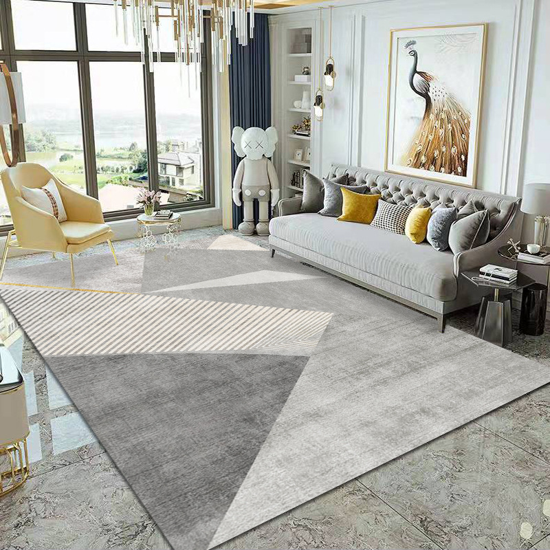 Cashmere-like Simple Living Room Carpet Elegant Home Room Full-Covered Large-Area Floor Mat Wear-Resistant Washable Floor Mat