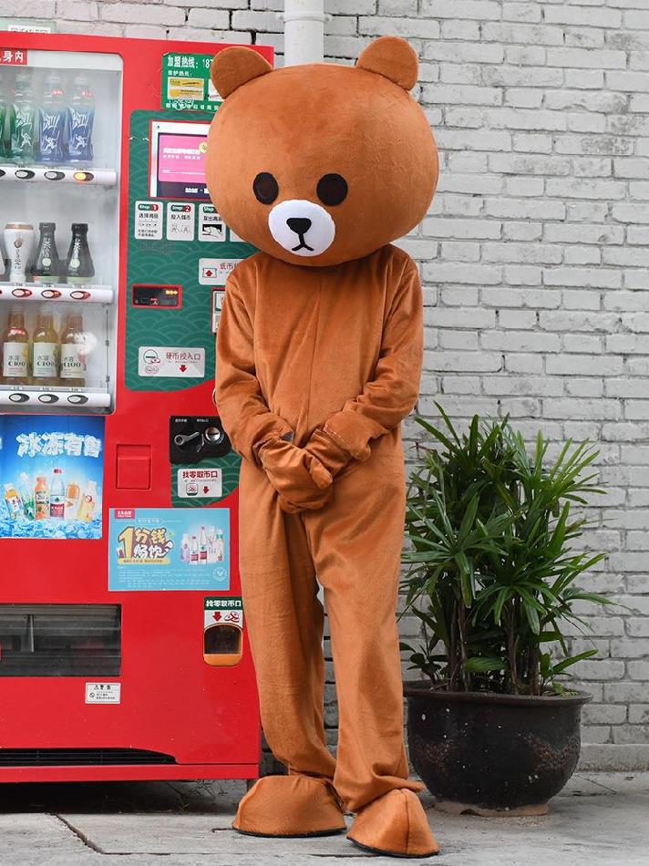 来图熊本熊人偶服装成人行走玩偶装卡通头套漫画充气服