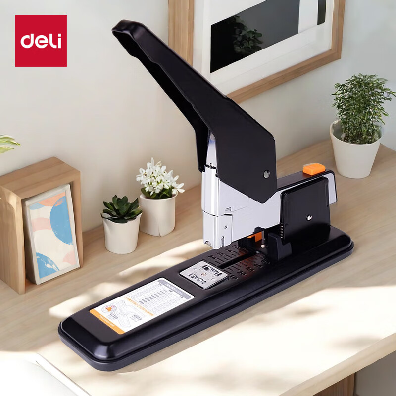 得力0299重型订书机210页订书器大号加厚重型订书机弹出式结构