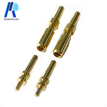 镀金冠簧母孔 铜针插针 连接器1.0|1.5|2.0冠簧公母端子铜针插针