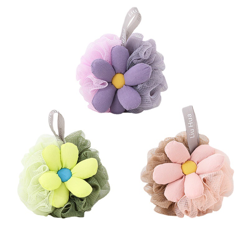 New Oversized Bath Ball High-Grade Soft Not Scattered Bath Ball Cute Bath Two-Color Foaming Loofah Wholesale