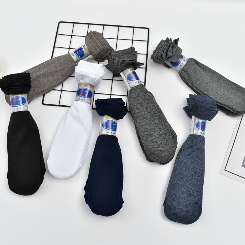 Socks Men‘s Stockings Color Straight Mercerized Cotton Mid-Calf Socks Business Breathable Thin Men‘s Socks Pile Style Factory Wholesale