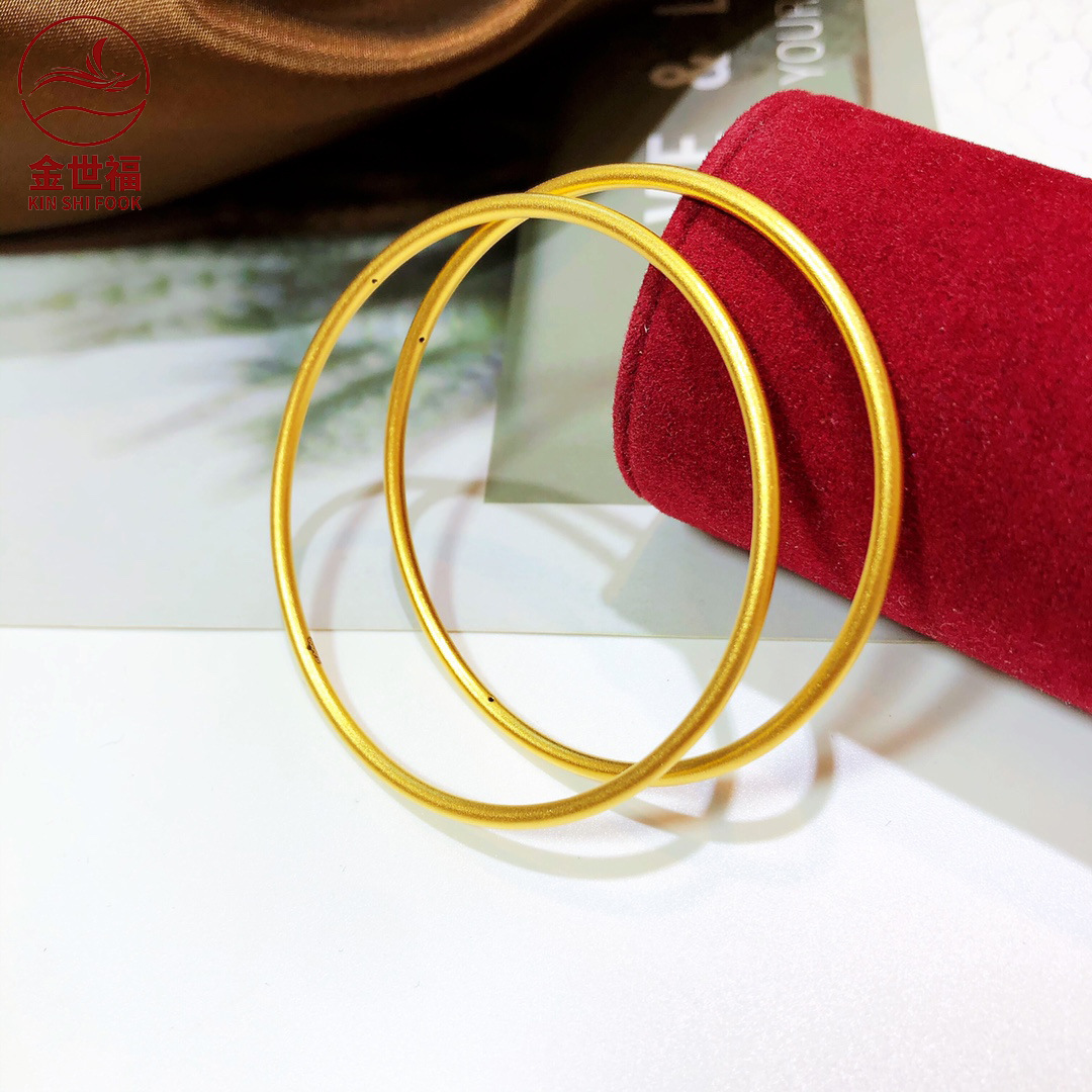 黄金手镯999足金古法传承金镯子3d硬金时尚手环结婚新款纯金首饰