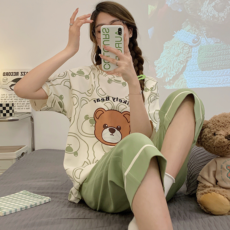 14岁女孩睡衣棉质夏天短袖学生15-18少女初中生高中生中大童12岁