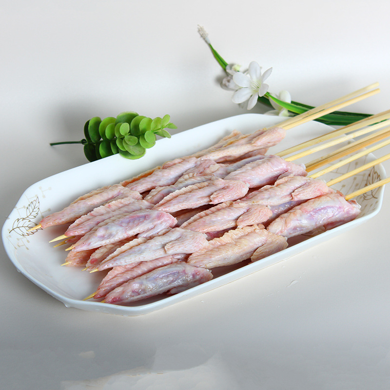 鸡翅尖串750g冷冻鸡尖烧烤串铁板烧食材非调理腌制小翅商用半成品