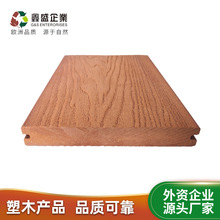 【厂家直销】优质室外塑木地板在线压花 宜可木 木塑地板