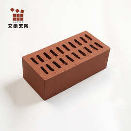 粘土陶砖 红色烧结砖 多孔平面面中式砌筑立体空间 幕墙陶砖
