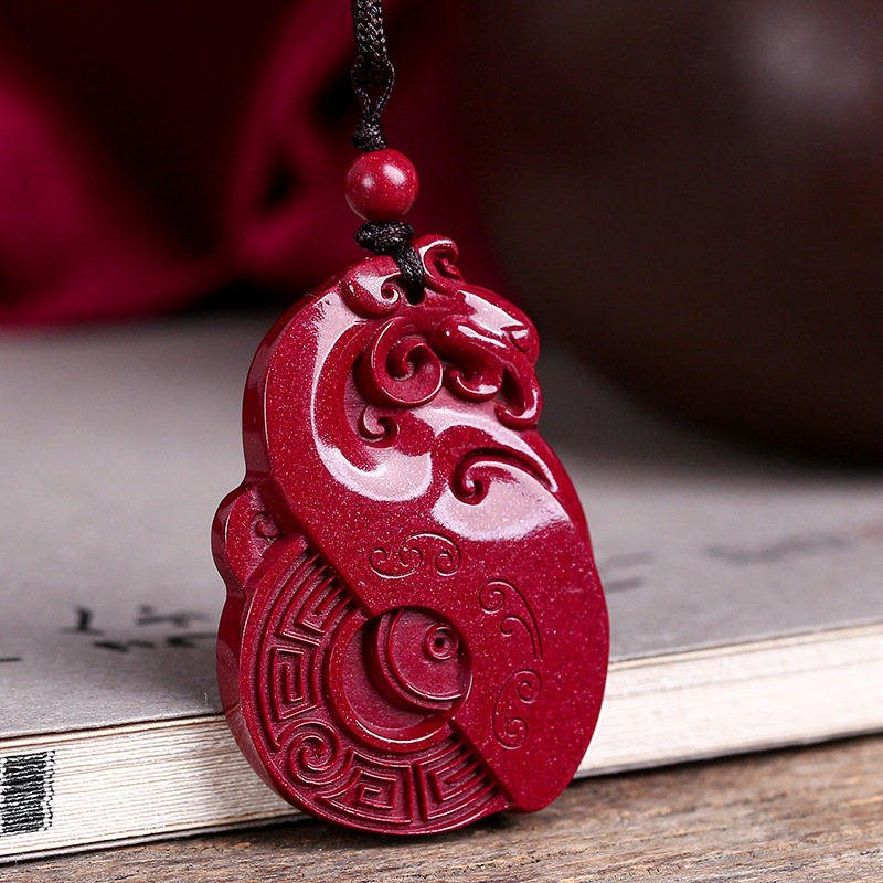 原矿紫金砂如意貔貅朱砂算盘貔貅挂件男女毛衣链挂坠阴阳鱼