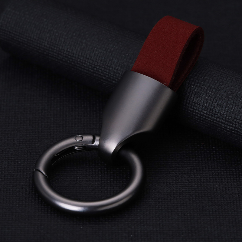 Suede Car Keychain Pendant Male and Female Personality Creative Upscale Simple Waist Hanging Car Key Chain Ring Hanging Ornaments