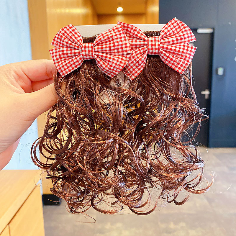 韩版儿童假发蝴蝶结发夹女童公主可爱造型夹发饰女孩甜美发卡头饰
