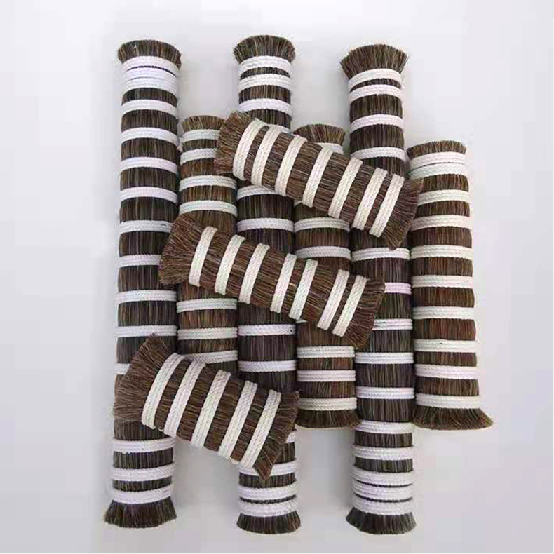 纯马尾巴毛花棕色 定制10-60公分 制作采耳毛刷混合马尾养殖马尾