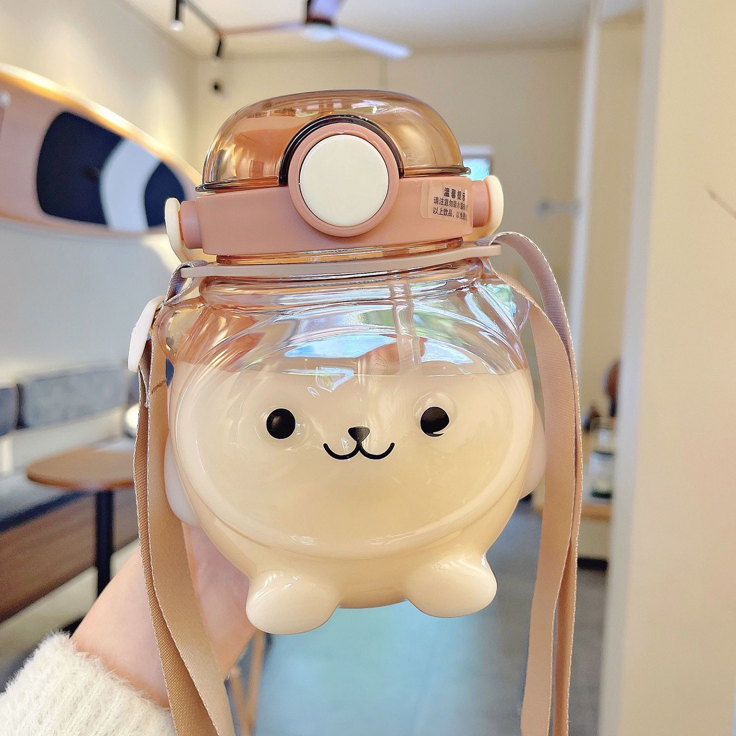 20 Yuan Model 1000ml Super Cute Summer Panda Double Drink Large Capacity Children Cartoon Drinking Cup Sports Bottle