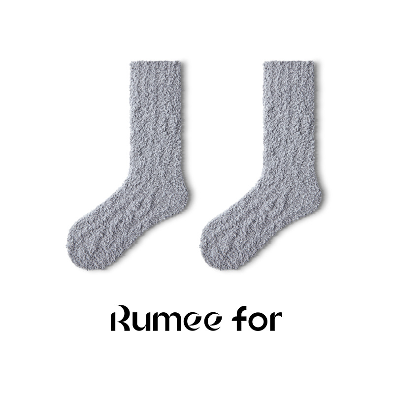 Sleeping Socks for Women Autumn and Winter Thickened Warm Floor Socks Male Couple Coral Velvet Confinement Special for Sleep Socks Wholesale