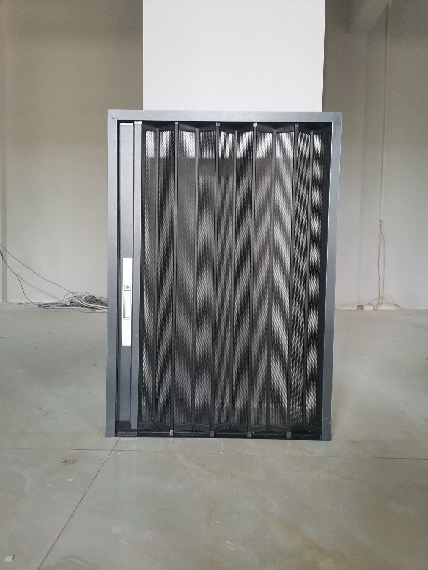 无轨无绳吊轮金刚网隐形折叠带锁纱门防盗防蚊防鼠