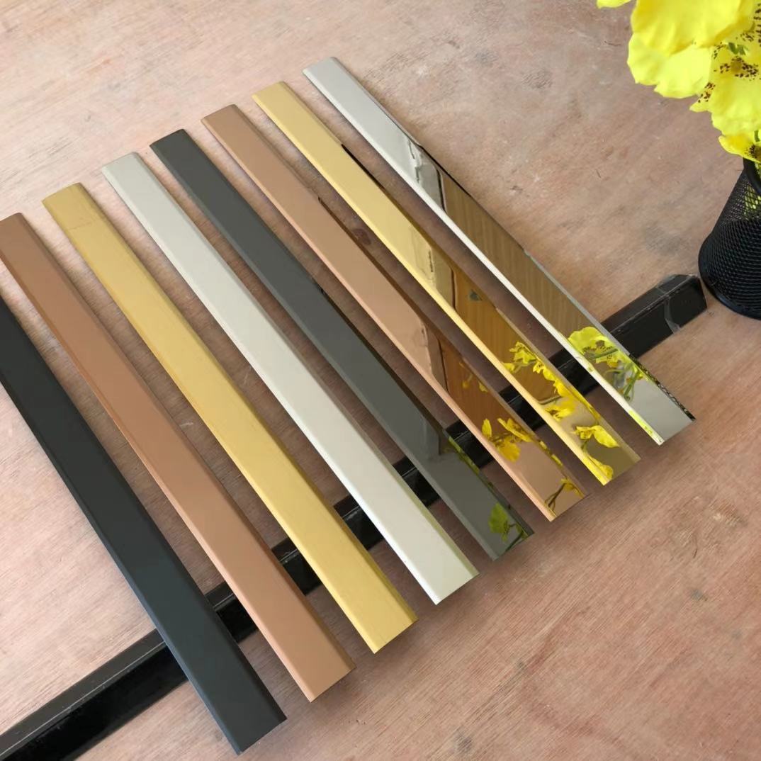 不锈钢钛合金装饰线条背景墙腰线边框条包边条吊顶嵌缝地板收边条