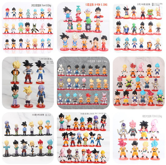 Cartoon Anime Series Hand-Made Model Fire Shadow Pirate Dragon Ball Decoration Hero King League Clip Doll Machine Doll