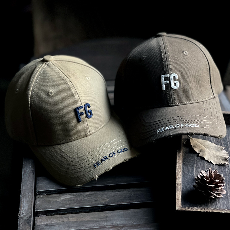 上帝灰/美国潮牌fg帽子富贵fog硬顶棒球帽男女高街破洞深顶鸭舌帽
