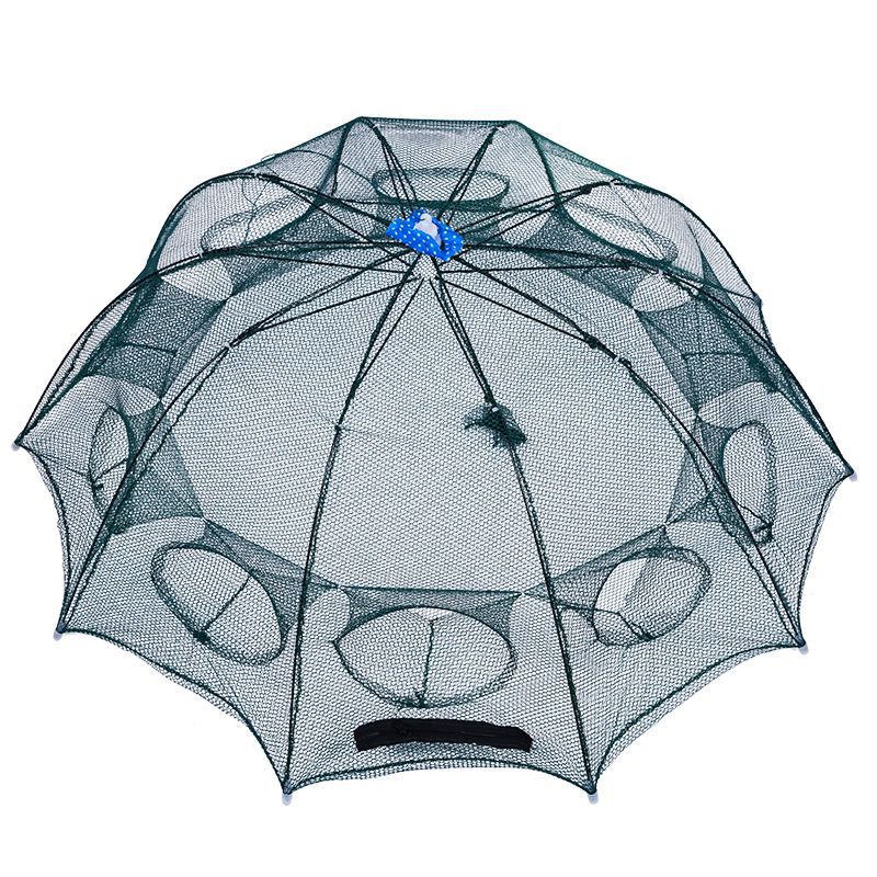 Umbrella Cage Umbrella Type Lobster Basket 6812 Mouth Double Layer Lobster Basket Fishing Cage Folding Moving Net Small Fish Net Folding Fish Cage Lobster Net