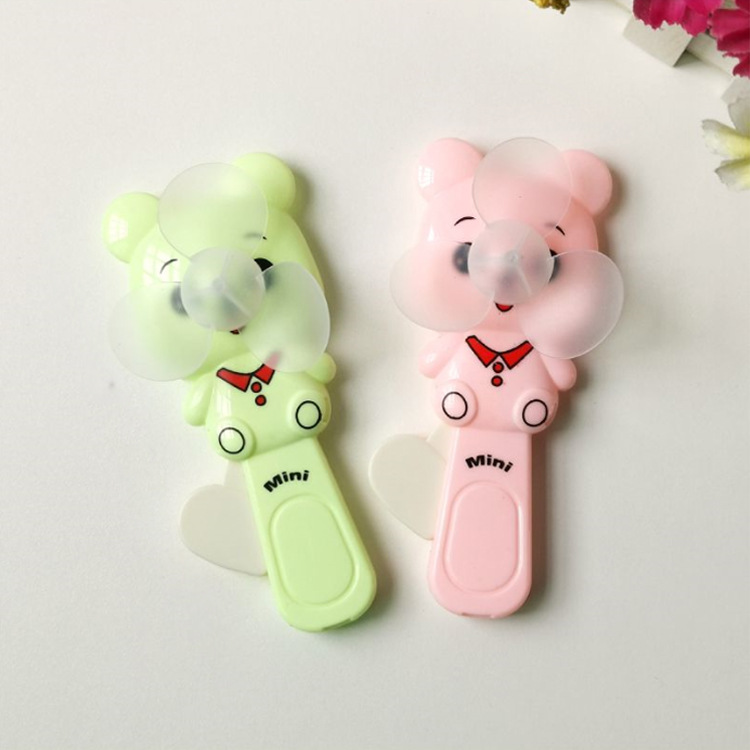 Cute Cartoon Hand Fan Hand Pressure Manual Mini Fan Portable Portable Hand-Held Fan Push Toys Wholesale