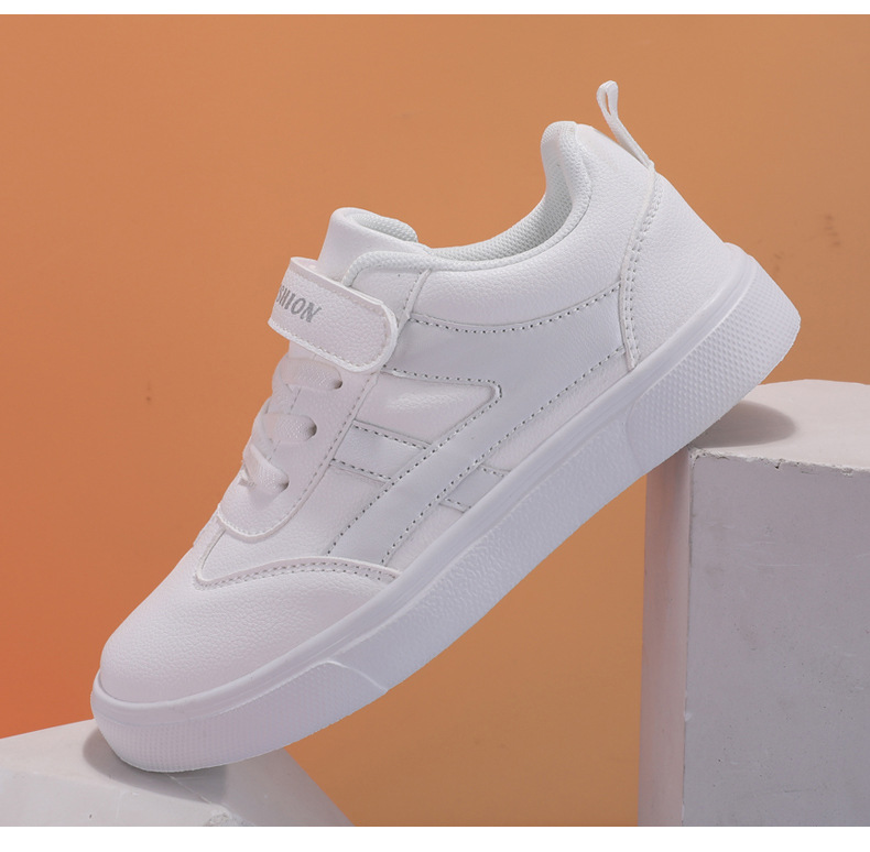 软底儿童白色运动鞋男童鞋白鞋春秋新款小学生休闲板鞋女童小白鞋