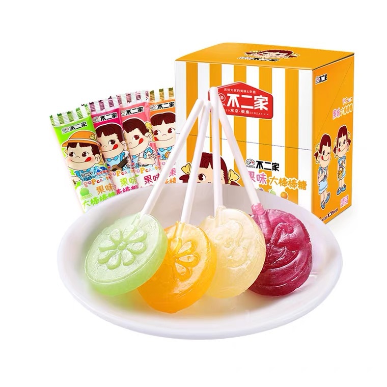 不二家大棒棒糖10g*28支装棒糖水果味牛奶味结婚庆喜糖铺批发糖果