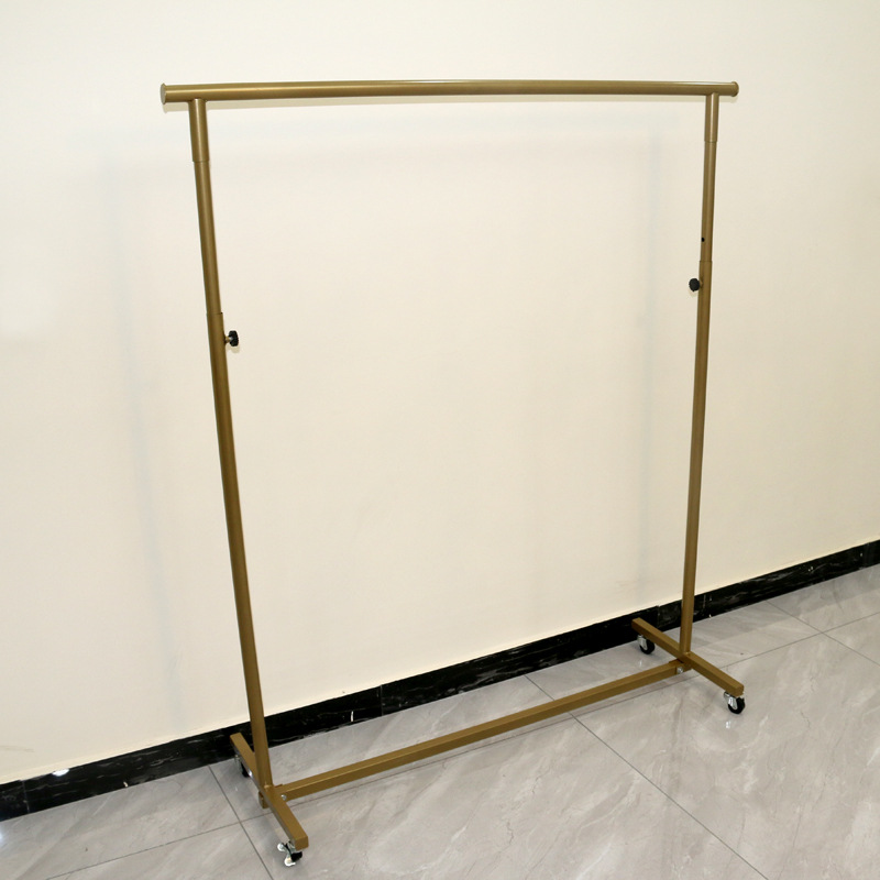 服装店展示架单杠挂衣架折叠地摊架带轮摆地摊卖衣服架落地挂衣架