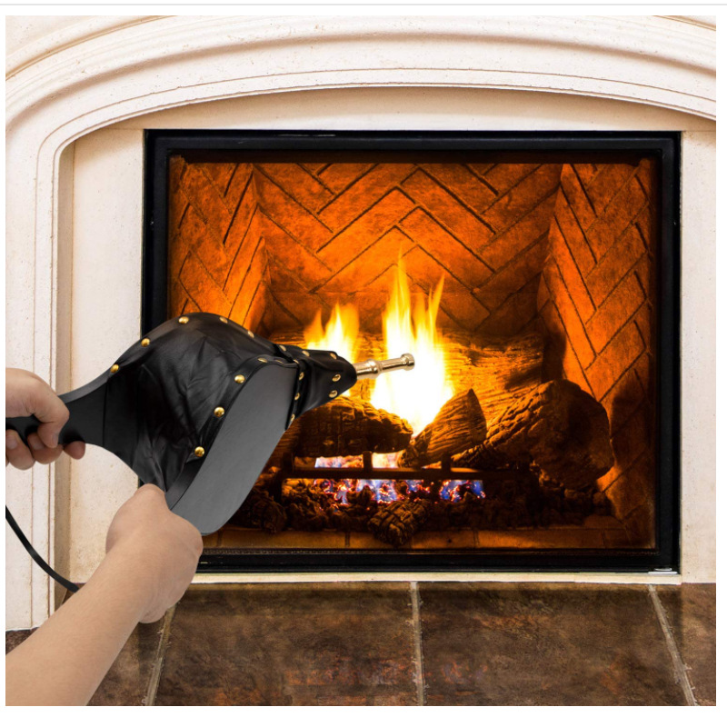 手动烧烤皮革鼓风器 户外bbq炉具鼓风机皮老虎 木质烧烤吹灰器