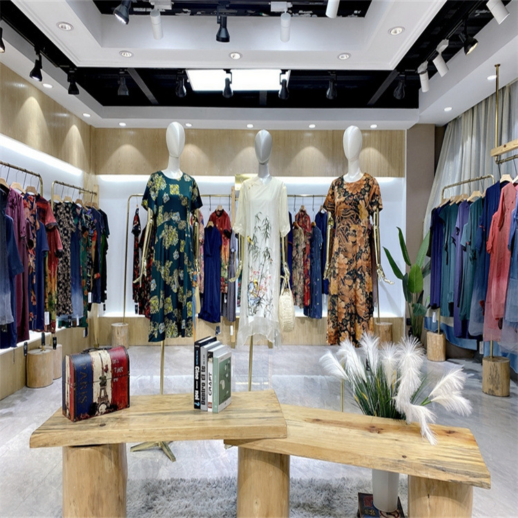 白沙女21夏广州品牌香云纱系列 品牌折扣女装批发库存走份渠道
