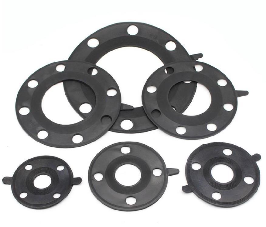 带孔法兰橡胶垫片黑色橡胶平垫片epdm橡胶垫片三元乙丙橡胶垫