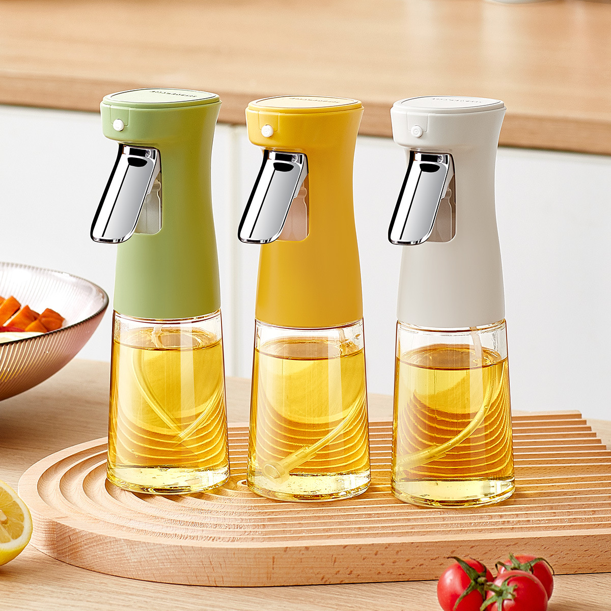 厨房喷油瓶烧烤喷油壶食用油健身喷雾气压式喷雾玻璃雾化控油壶