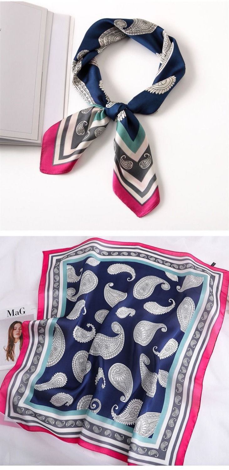 厂家直销春秋薄款防晒丝巾ins小方巾女正方形围巾韩版潮装饰职业