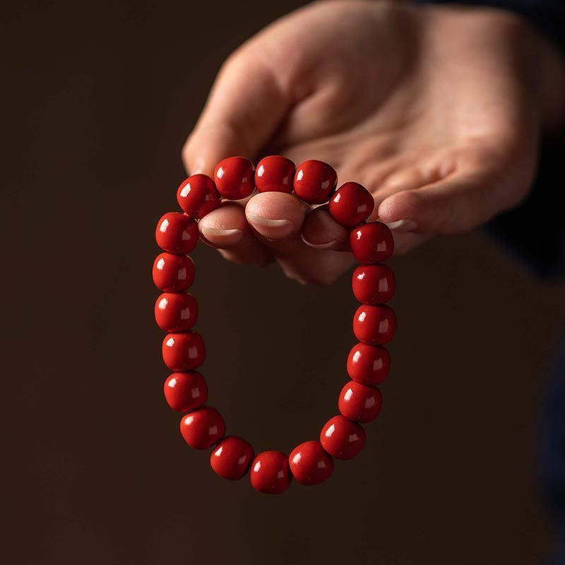 天然正品红朱砂手串女款手链红砂高含量手链女生小众饰品中国潮流