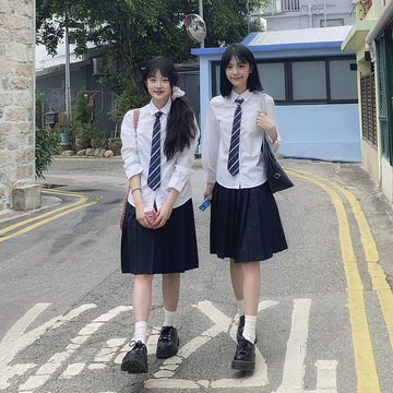 韩版高中学生毕业班服套装学院风jk制服夏初中生校服运动会演出服