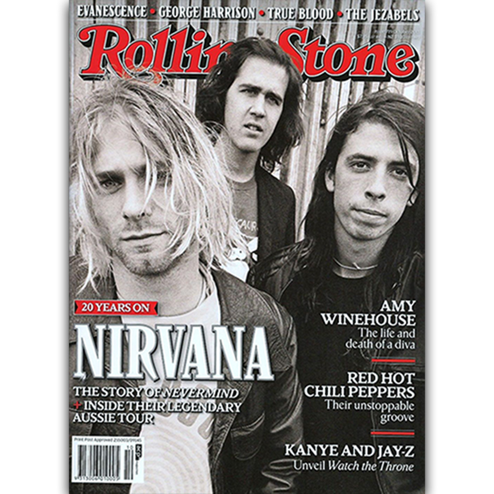 速卖通涅盘科特柯本明星海报 复古摇滚乐团人物宿舍卧室装饰画