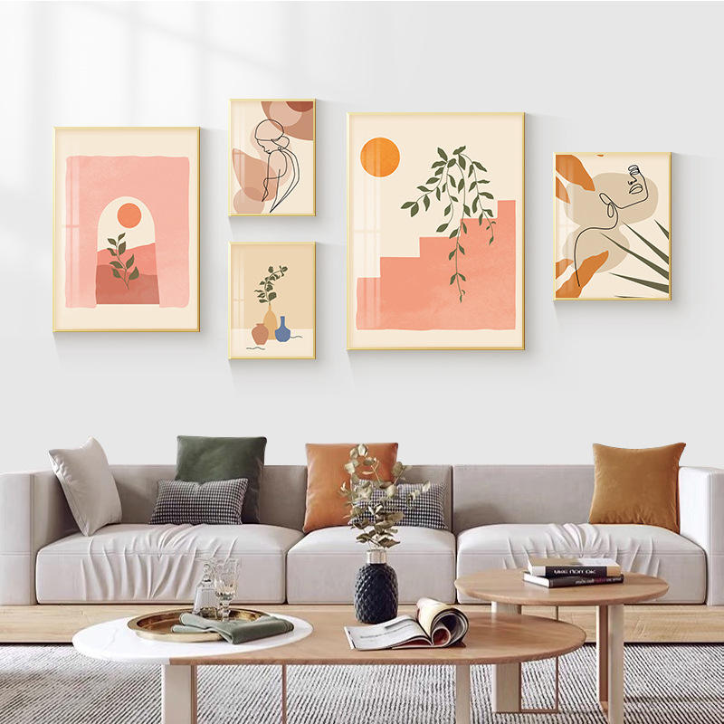 加急单2022冬新中式餐厅装饰画原木风餐桌墙壁装饰日式厨房饭厅挂画