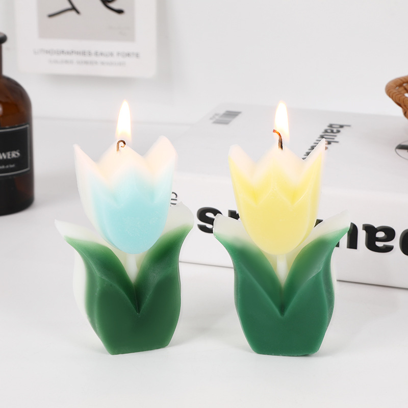 Tulip Aromatherapy Candle Wholesale Handmade Fragrance Flower Shape Candle Aroma Gift