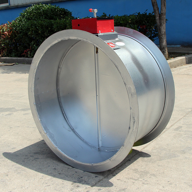 手动风量调节阀通风管道排烟阀镀锌翻边角铁法兰蝶阀圆形风阀