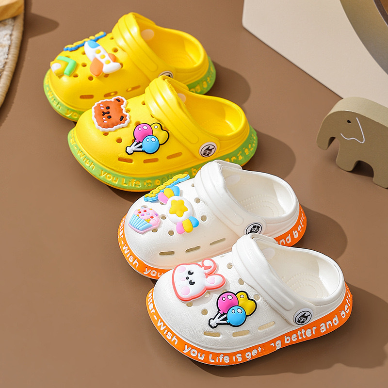 Eva Children's Slippers Summer Indoor Non-Slip Factory Soft Baby Boys Hole Shoes Closed Toe Infant Girls Sandals