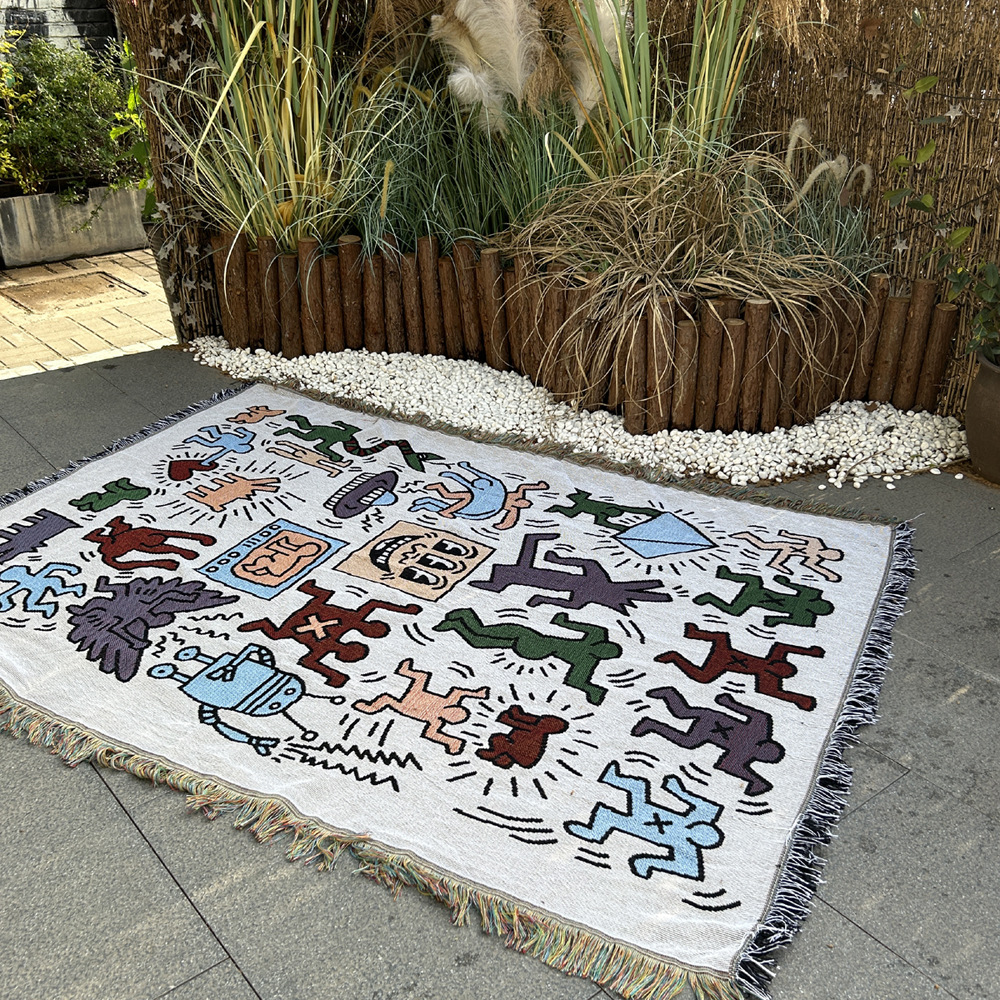 Outdoor Multi-Purpose Picnic Mat Blanket Tent Mat Park Cushion Camping Blanket Ins Ethnic Style Bed & Breakfast Tablecloth