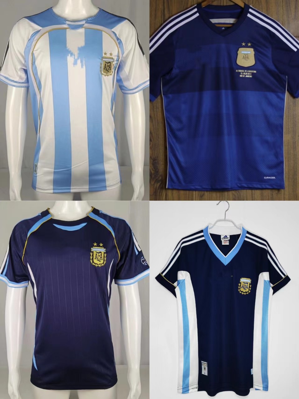 0686949698阿根廷国家队主客场球衣10号马拉多纳经典复古足球服