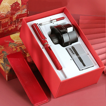 lamy德国凌美钢笔国潮中国风红色月夜大唐礼盒套装伴手礼节日礼物