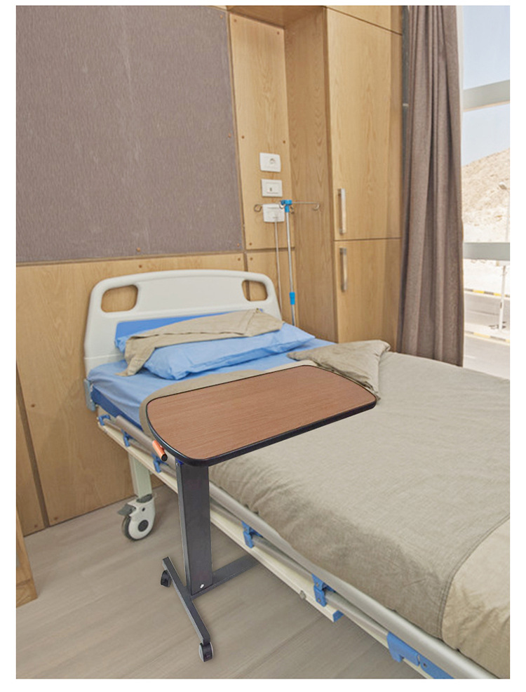 一件代发 卧床老人床边桌医院病床进食桌护理餐桌移动餐板康复桌