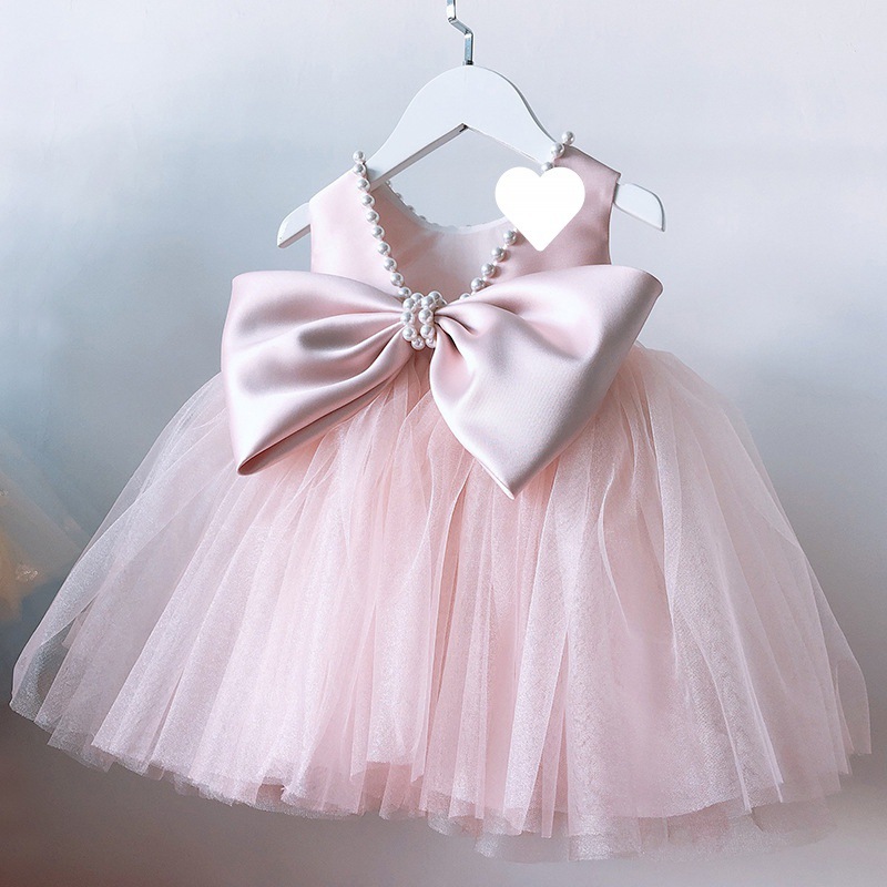 公主裙夏季高级女童礼服花童婚礼小女孩生日连衣裙子儿童蓬蓬纱裙